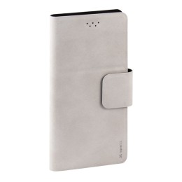 Чехол-книжка универсальный MAVERICK Slimcase, 5,2-5,5", XL, алькантара, песочный