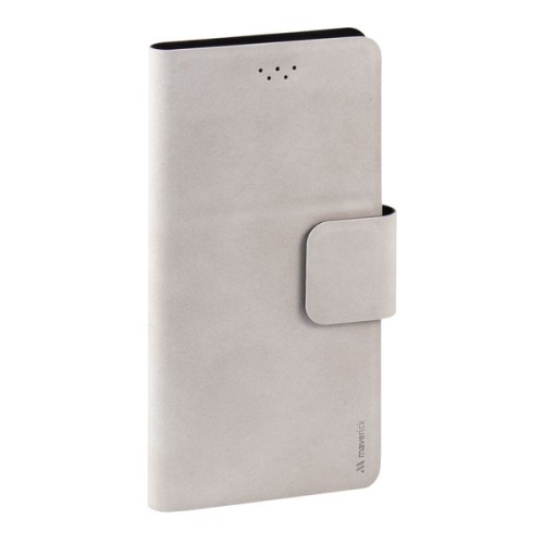 Чехол-книжка универсальный MAVERICK Slimcase, 5,2-5,5", XL, алькантара, песочный