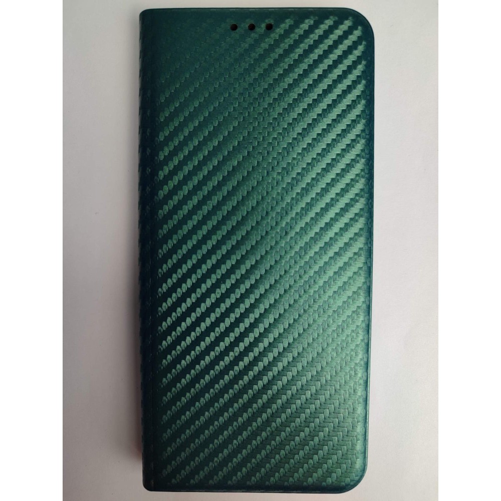 Чехол-книжка Xiaomi Redmi А5/POCO C71 КАРБОН зеленый