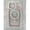 Чехол пластиковый Clear Case iPhone 15 Pro Max Magsafe Magnetic розовый