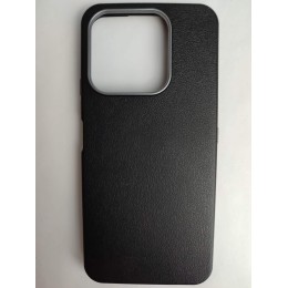 Чехол пластиковый Honor X6C ЭкоКожа с оободком черный