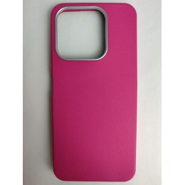 Чехол пластиковый Honor X6C ЭкоКожа с оободком фуксия