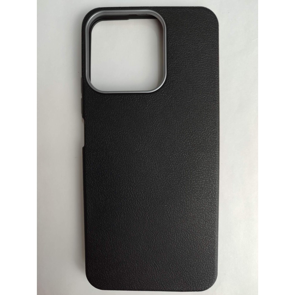 Чехол пластиковый Honor X7C ЭкоКожа с оободком черный