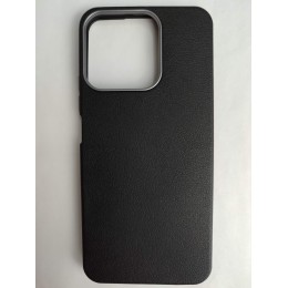 Чехол пластиковый Honor X7C ЭкоКожа с оободком черный