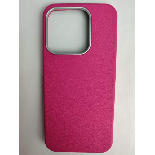 Чехол пластиковый Honor X8C ЭкоКожа с оободком фуксия