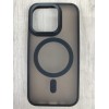 Чехол пластиковый iPhone 14 матовый с MagSafe черный