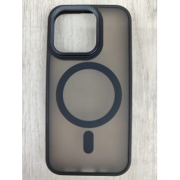 Чехол пластиковый iPhone 14 матовый с MagSafe черный