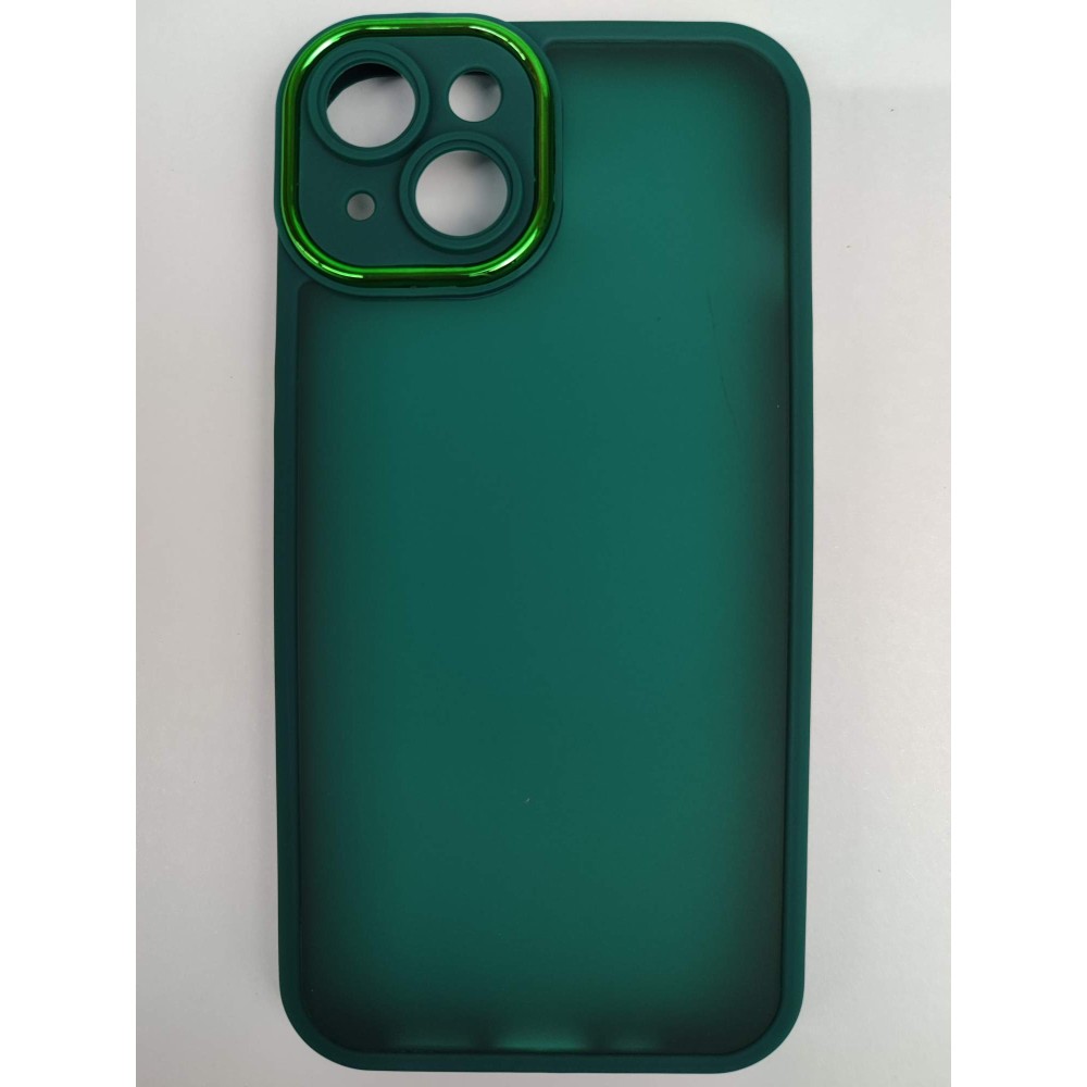 Чехол пластиковый iPhone 14 Protect Camera с защитой камеры зеленый