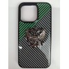 Чехол пластиковый iPhone 14 с гербом серо-зеленый
