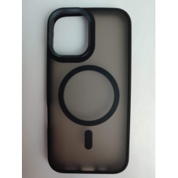 Чехол пластиковый iPhone 15 Pro Max матовый с MagSafe черный