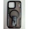 Чехол пластиковый iPhone 15 Pro Max SkyArmor Magsafe + подставка черный