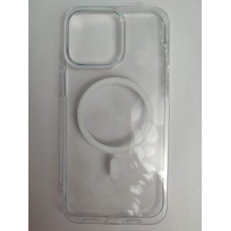 Чехол пластиковый iPhone 15 Pro Max SkyArmor Magsafe прозрачный