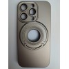 Чехол пластиковый iPhone 15 Pro ORION MagSafe выдвижная подставка бежевый