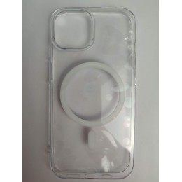 Чехол пластиковый iPhone 15 SkyArmor Magsafe прозрачный