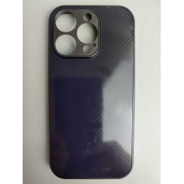 Чехол пластиковый iPhone 16 Pro карбон фиолетовый
