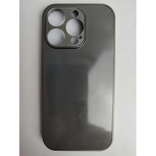 Чехол пластиковый iPhone 16 Pro карбон серый