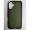 Чехол пластиковый iPhone 16 "ПРОЗРАЧНО-МАТОВЫЙ ЦВЕТНОЙ" хаки