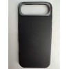 Чехол пластиковый iPhone 17 Air ЭкоКожа с ободком черный