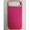 Чехол пластиковый iPhone 17 Air ЭкоКожа с ободком фуксия