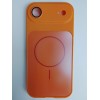 Чехол пластиковый iPhone 17 Air Skin Case MagSafe с защитой камеры оранжевый