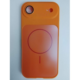 Чехол пластиковый iPhone 17 Air Skin Case MagSafe с защитой камеры оранжевый