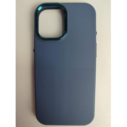 Чехол пластиковый iPhone 17 АНТИОТПЕЧАТКИ с MagSafe синий 