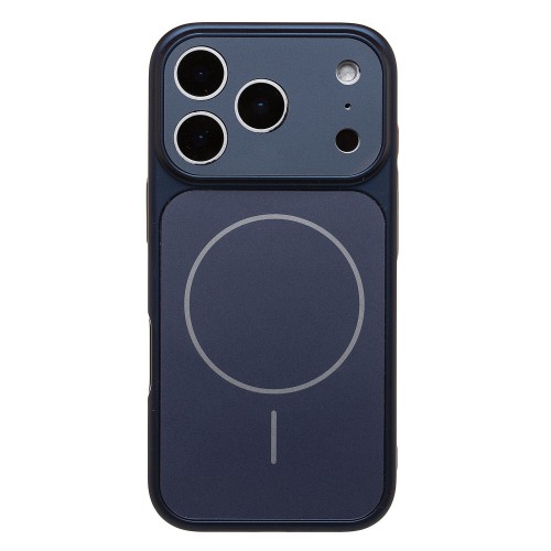 Чехол пластиковый iPhone 17 Pro AG-Glass матовый с MagSafe синий 