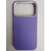 Чехол пластиковый iPhone 17 Pro ЭкоКожа с ободком сиреневый