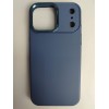 Чехол пластиковый iPhone 17 Pro Max АНТИОТПЕЧАТКИ с MagSafe синий 