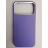 Чехол пластиковый iPhone 17 Pro Max ЭкоКожа с ободком сиреневый