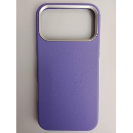 Чехол пластиковый iPhone 17 Pro Max ЭкоКожа с ободком сиреневый