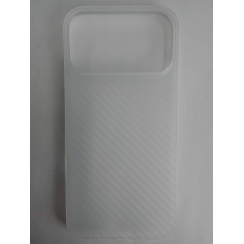 Чехол пластиковый iPhone 17 Pro Max карбон белый