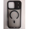 Чехол пластиковый iPhone 17 Pro Max матовый с MagSafe и защитой камеры черный