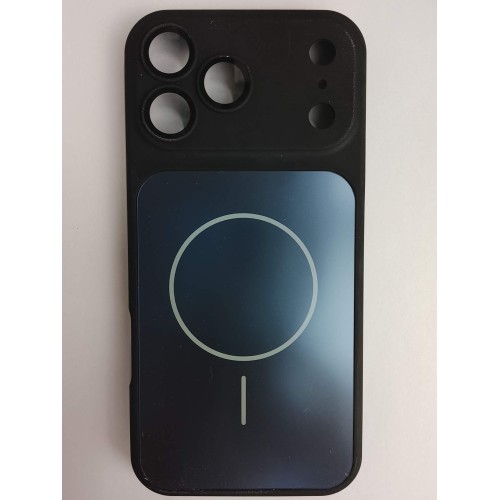 Чехол пластиковый iPhone 17 Pro Max Skin Case MagSafe с защитой камеры черный