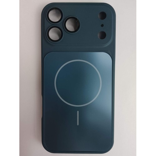 Чехол пластиковый iPhone 17 Pro Max Skin Case MagSafe с защитой камеры синий