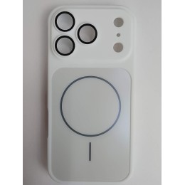 Чехол пластиковый iPhone 17 Pro Skin Case MagSafe с защитой камеры белый