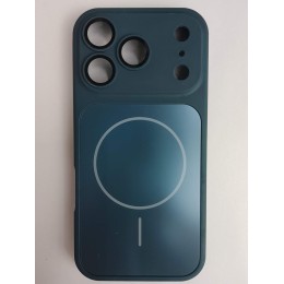 Чехол пластиковый iPhone 17 Pro Skin Case MagSafe с защитой камеры синий