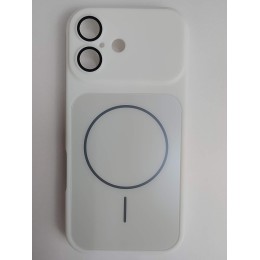 Чехол пластиковый iPhone 17 Skin Case MagSafe с защитой камеры белый