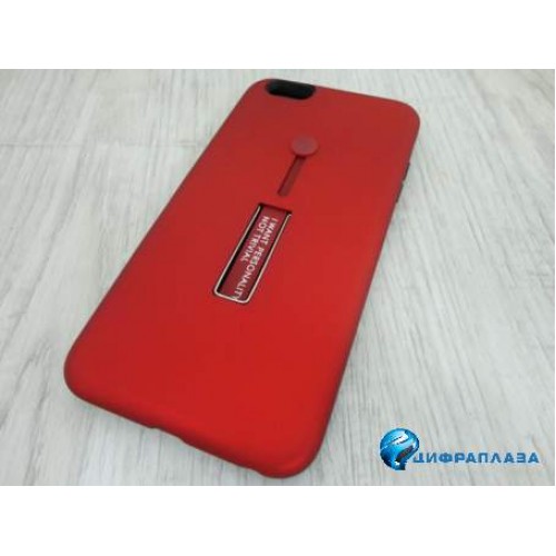 Чехол пластиковый iPhone 6 Plus Fashion Case красный с подставкой*