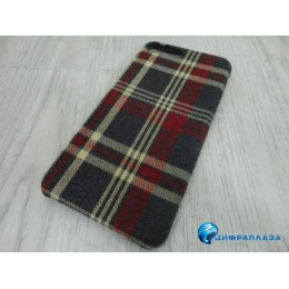 Чехол пластиковый iPhone 6 Plus клетка красный
