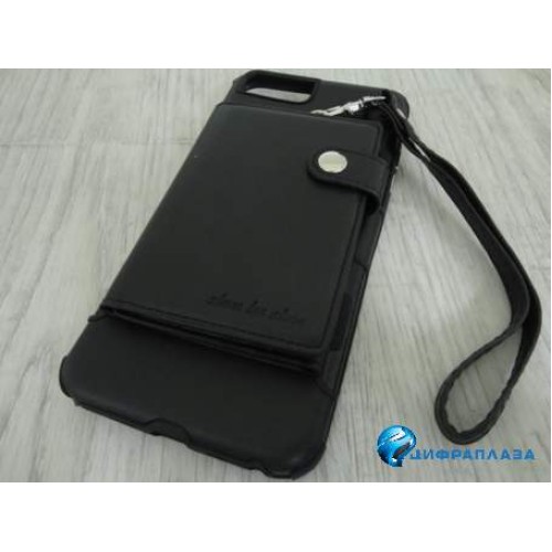 Чехол пластиковый iPhone 6 Plus с визитницей черный