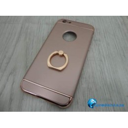 Чехол пластиковый iPhone 6 розовый с кольцом