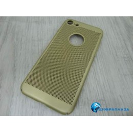 Чехол пластиковый iPhone 7 перфорированный золотистый