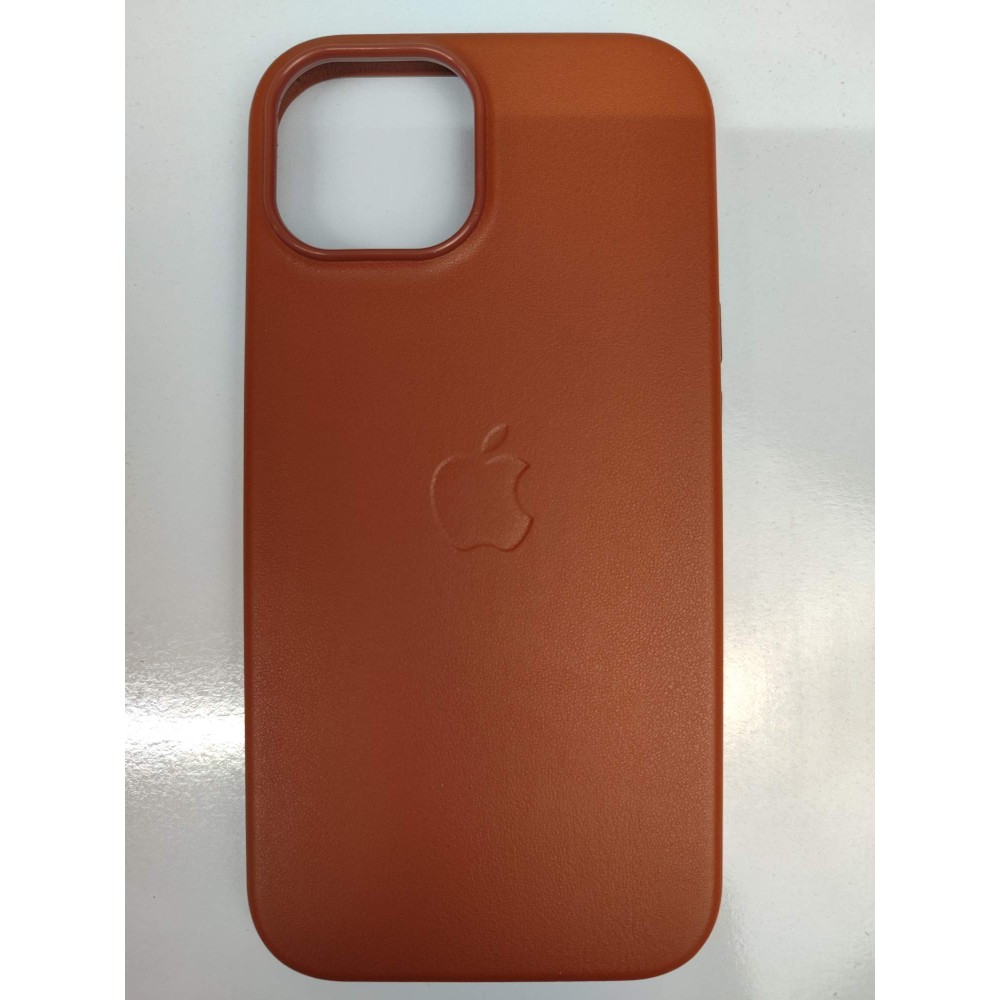 Чехол пластиковый Leather Case MagSafe ORG iPhone 15 коричневый