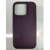 Чехол пластиковый Leather Case MagSafe ORG iPhone 15 Pro черничный