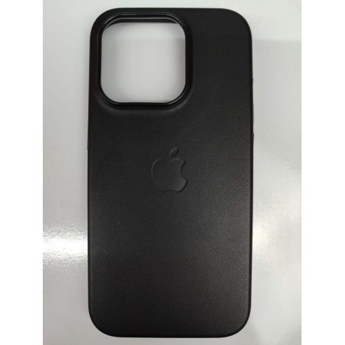 Чехол пластиковый Leather Case MagSafe ORG iPhone 15 Pro черный