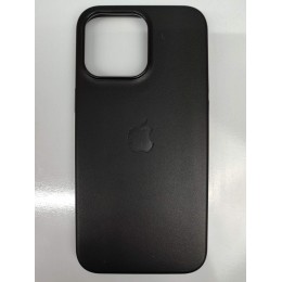 Чехол пластиковый Leather Case MagSafe ORG iPhone 15 Pro Max черный