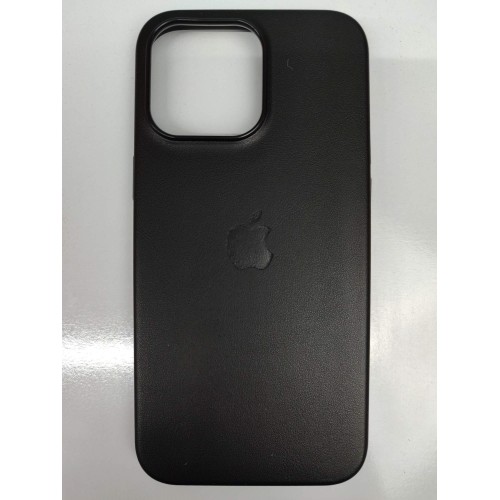 Чехол пластиковый Leather Case MagSafe ORG iPhone 15 Pro Max черный