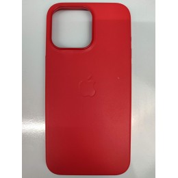 Чехол пластиковый Leather Case MagSafe ORG iPhone 15 Pro Max красный