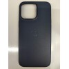 Чехол пластиковый Leather Case MagSafe ORG iPhone 15 Pro Max темно-синий